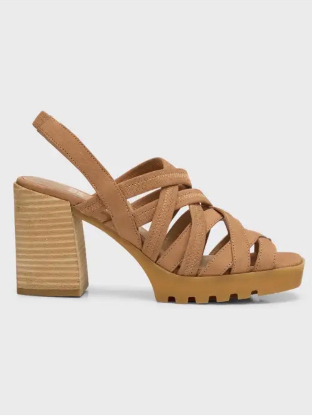 Eileen Fisher Strappy Suede Caged Slingback Sandals Size 7